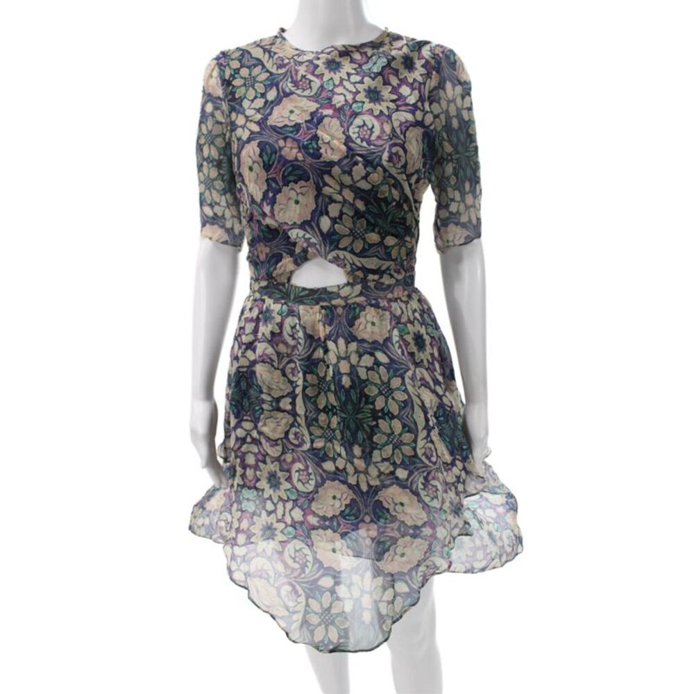 Charlotte Ronson Womens Fit & Flare Multicolor Knee Length Dress Size 0